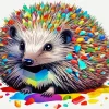 Colorful Hedgehog Art Diamond Painting