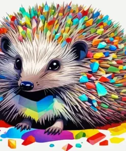 Colorful Hedgehog Art Diamond Painting
