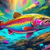 Colorful Rainbow Trout Diamond Painting