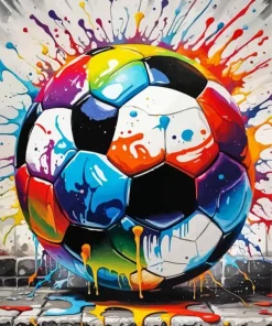 Colorful Soccer Ball Diamond Painting