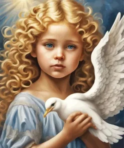 Cool Dove And Angel Diamond Painting