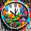 Cool Dripping Clock Art Diamond Painting