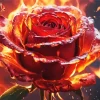 Cool Fire Rose Art Diamond Painting