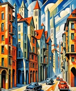 Cubism Buildings Diamond Painting