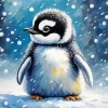 Cute Little Baby Penguin Diamond Painting