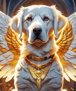 Dog Angel Diamond Painting