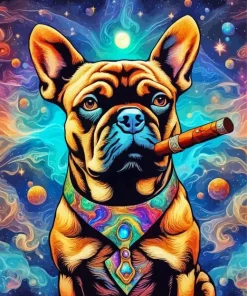 Dog Smoking Art Diamond Painting
