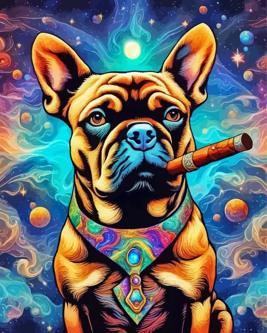 dog smoking art Diamond Paintings Dog Smoking Art Diamond Painting