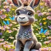 Donkey Flowers Art Diamond Painting