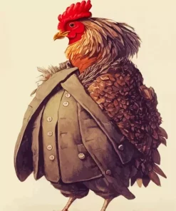 Dressed Up Rooster Diamond Painting
