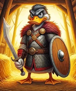 Duck Warrior Art Diamond Painting