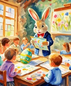 Easter Bunny Teacher Diamond Painting