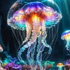 Electric Jellyfish Animal Art Diamond Painting