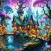 Enchanted Forest House Art Diamond Painting