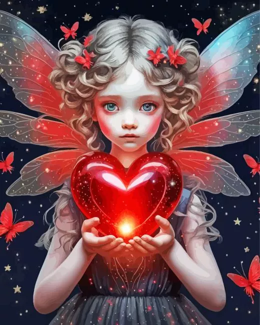 fairy red art Diamond Paints Fairy Red Art Diamond Painting