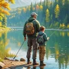 Father And Son Fishing Art Diamond Painting