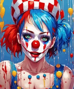 Female Clown Anime Diamond Painting