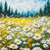 Field Daisies Art Diamond Painting