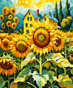 Field Of Sunflowers Van Gogh Art Diamond Painting