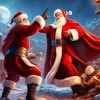 Fighting Santa Art Diamond Painting
