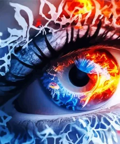 Fire And Ice Eyes Diamond Painting