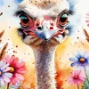 Flowers Ostrich Diamond Painting