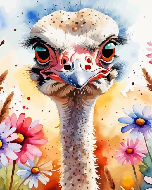 flowers ostrich Diamond Paintings Flowers Ostrich Diamond Painting