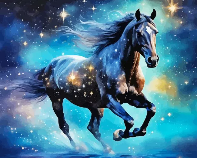 galaxy dreamy horse Diamond By Numbers Galaxy Dreamy Horse Diamond Painting