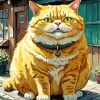 Giant Fat Yellow Cat Diamond Painting