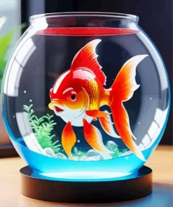 Goldfish In A Bowl Diamond Painting