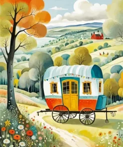 Gypsy Wagon Diamond Painting