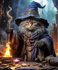 Halloween Cat Art Diamond Painting