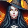 Halloween Witch Art Diamond Painting