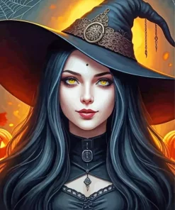 Halloween Witch Art Diamond Painting