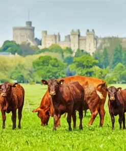 Herd Of Cows Diamond Painting