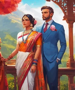 Indian Couple Diamond Painting