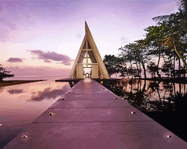 infinity chapel bali Diamond By Numbers Infinity Chapel Bali Diamond Painting