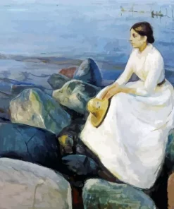 Inger On The Beach By Munch Diamond Painting