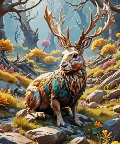 Jackalope Art Diamond Painting