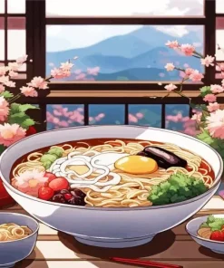 Japanese Ramen Bowl Diamond Painting