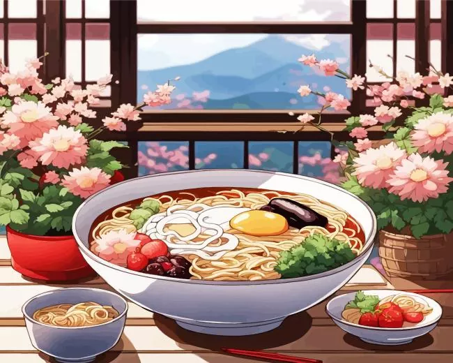 japenese ramen bowl Diamond Paints Japanese Ramen Bowl Diamond Painting