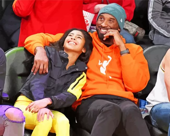 kobe and gigi Diamond With Numbers Kobe And Gigi Diamond Painting