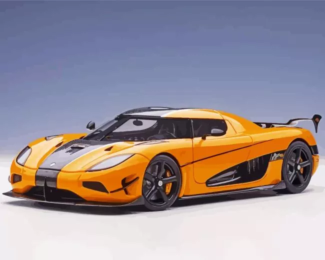 koenigsegg agera car Diamond With Numbers Koenigsegg Agera Car Diamond Painting