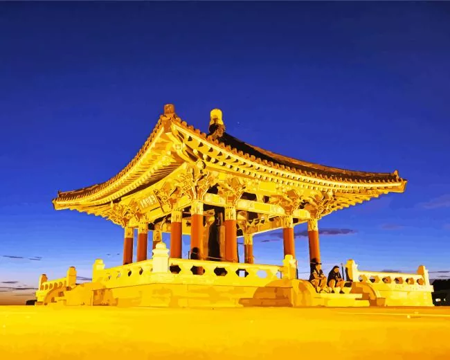 korean friendship bell Diamond With Numbers Korean Friendship Bell Diamond Painting