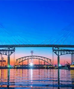 Long Beach CA Bridge Diamond Painting