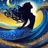 Mermaid Silhouette Art Diamond Painting