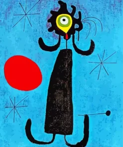 Miro Woman In Front Of The Sun Diamond Painting