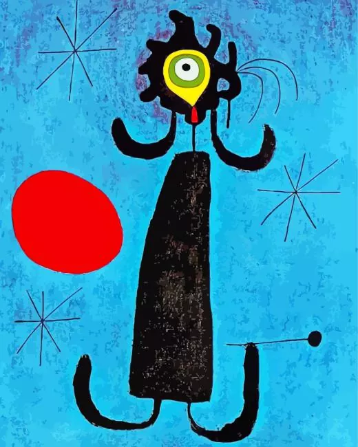 miro woman in front of the sun Diamond Paints Miro Woman In Front Of The Sun Diamond Painting