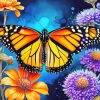 Monarch Butterfly Art Diamond Painting