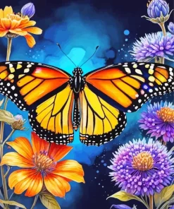 Monarch Butterfly Art Diamond Painting